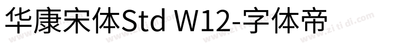 华康宋体Std W12字体转换